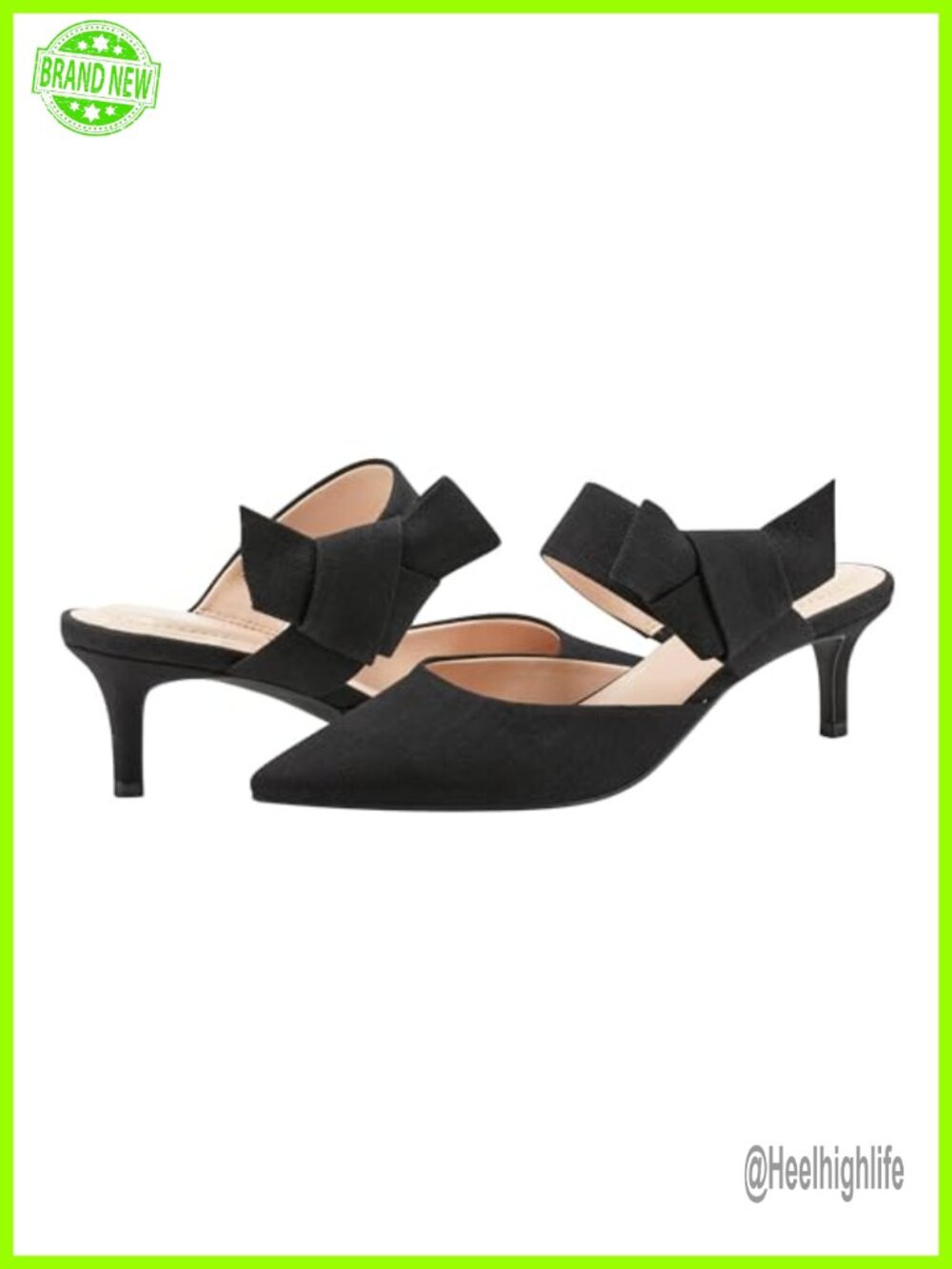 Classic Pointed Toe Kitten Heel Slip-On Pump